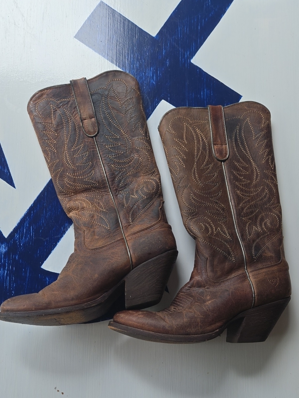 Ariat Shindig Brown Leather Western Boot Size 7.5